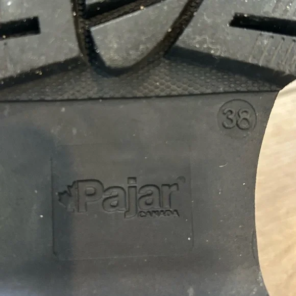 Pajar Black Lug-Sole Chelsea Ankle Boots - Picture 6 of 8